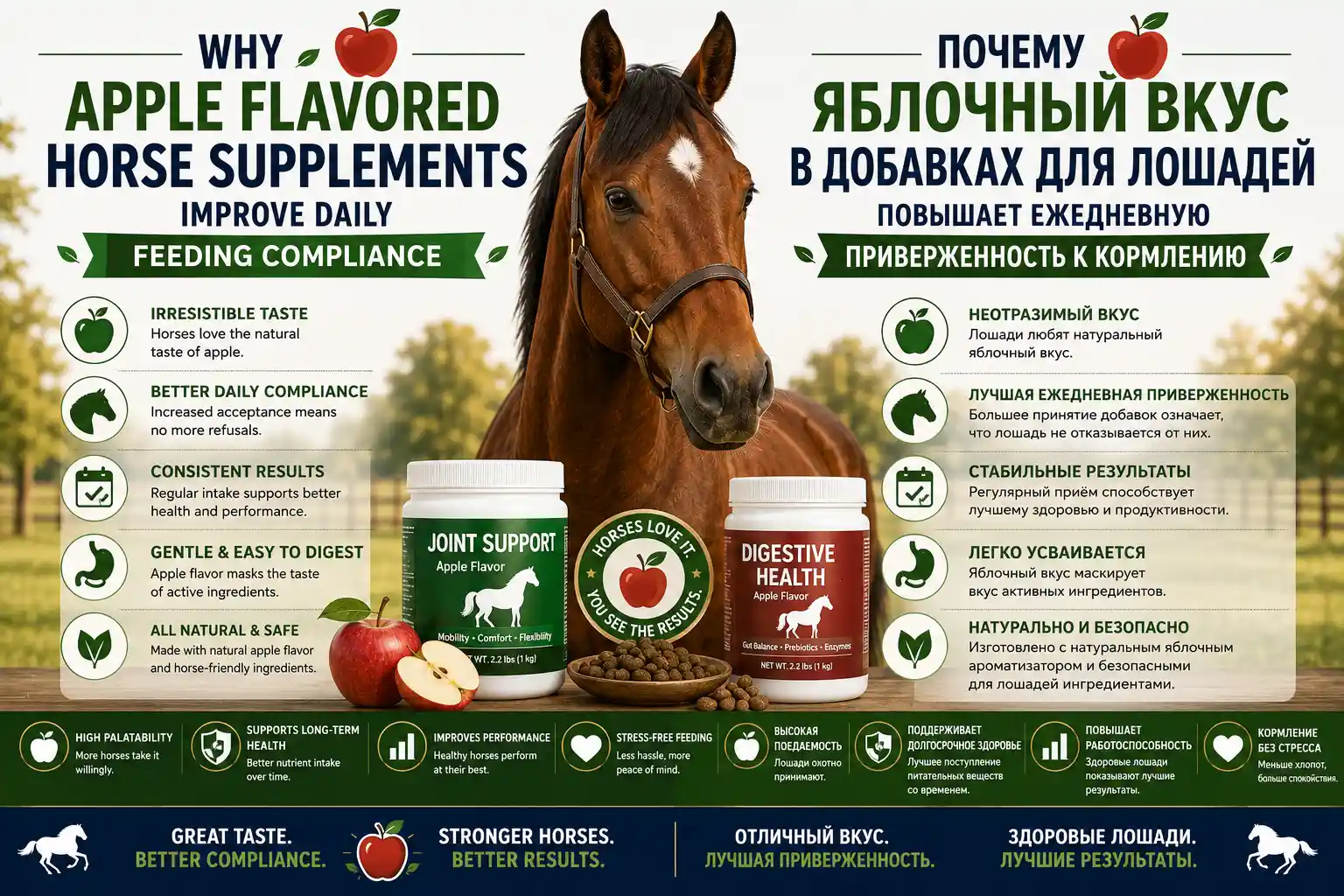 Why Apple Flavored Horse Supplements Improve Daily Feeding Compliance