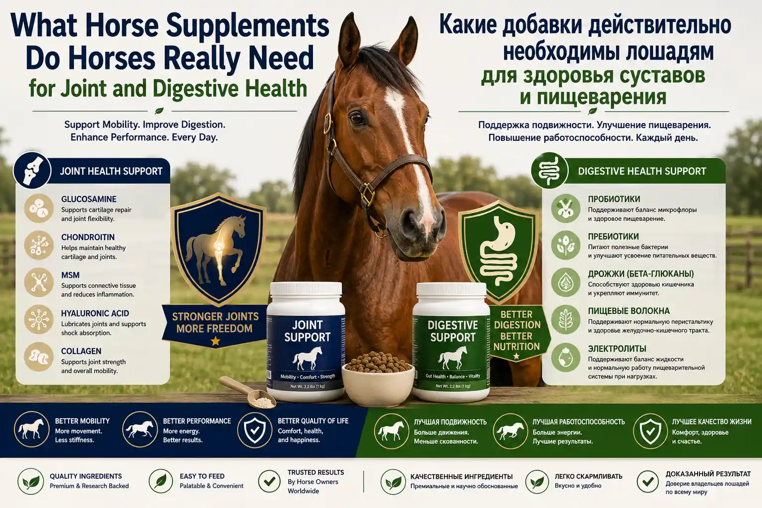 What Horse Supplements Do Horses Really Need for Joint and Digestive Health
