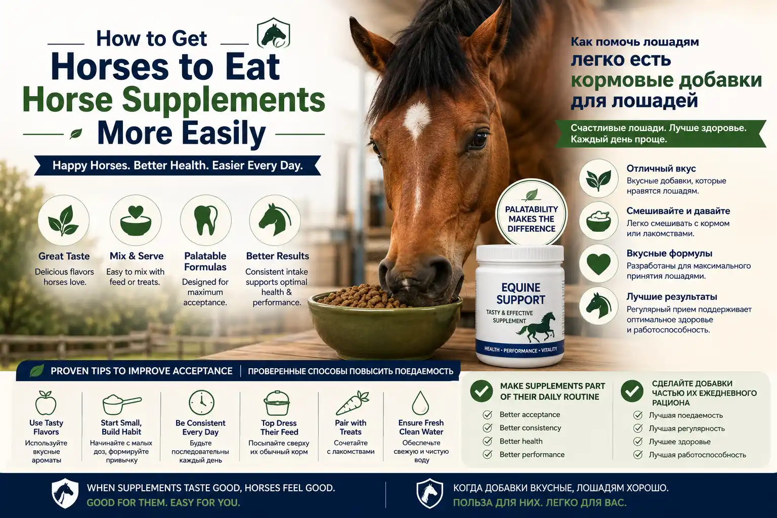 How to Get Horses to Eat Horse Supplements More Easily