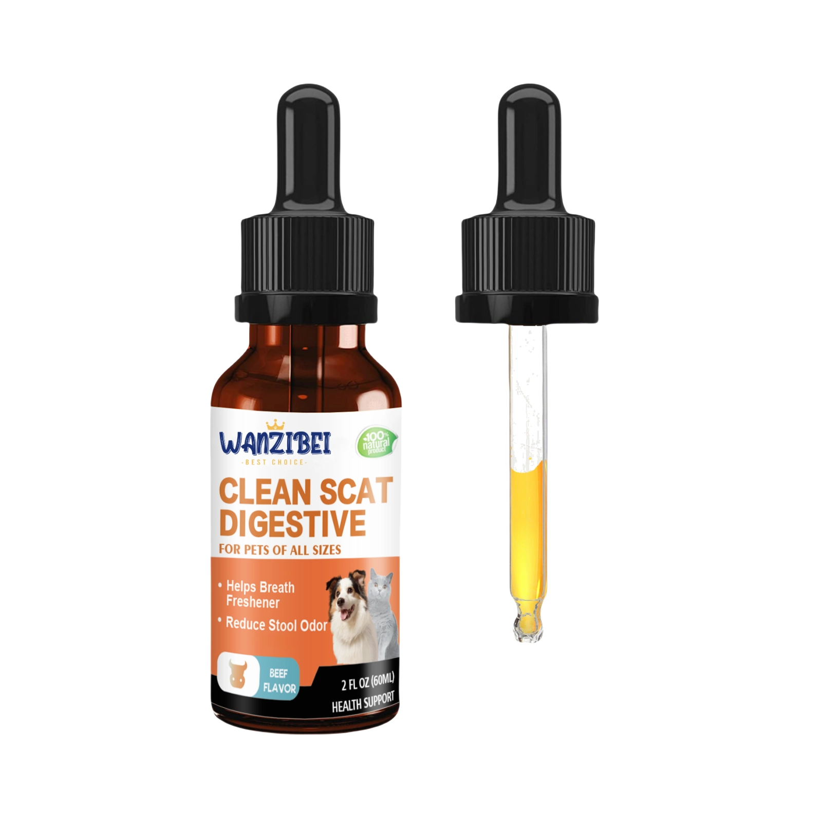 Clean Scat Digestive Liquid Drops for Dogs