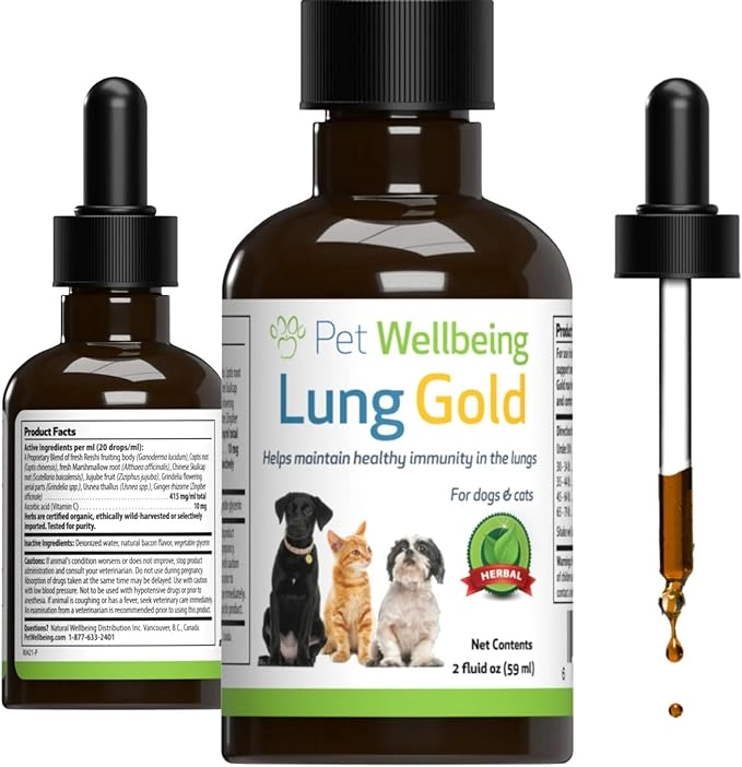 Lung & Respiratory Liquid Drops for Dogs & Cats