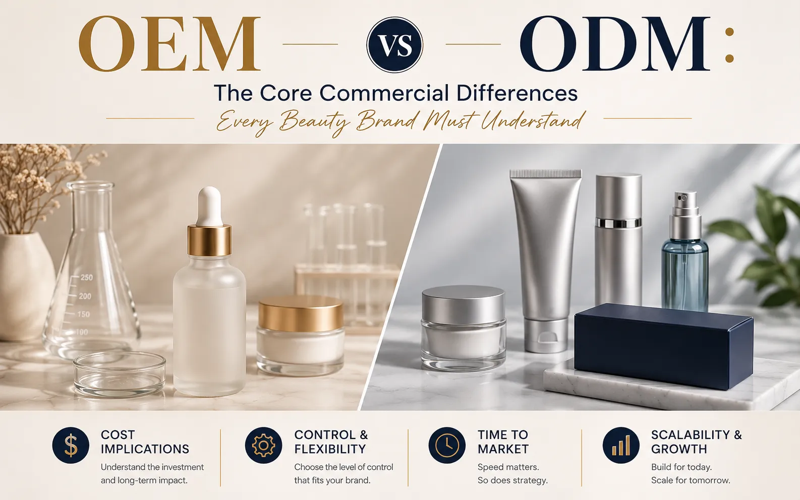 OEM vs ODM: The Core Commercial Differences Every Beauty Brand Must Understand