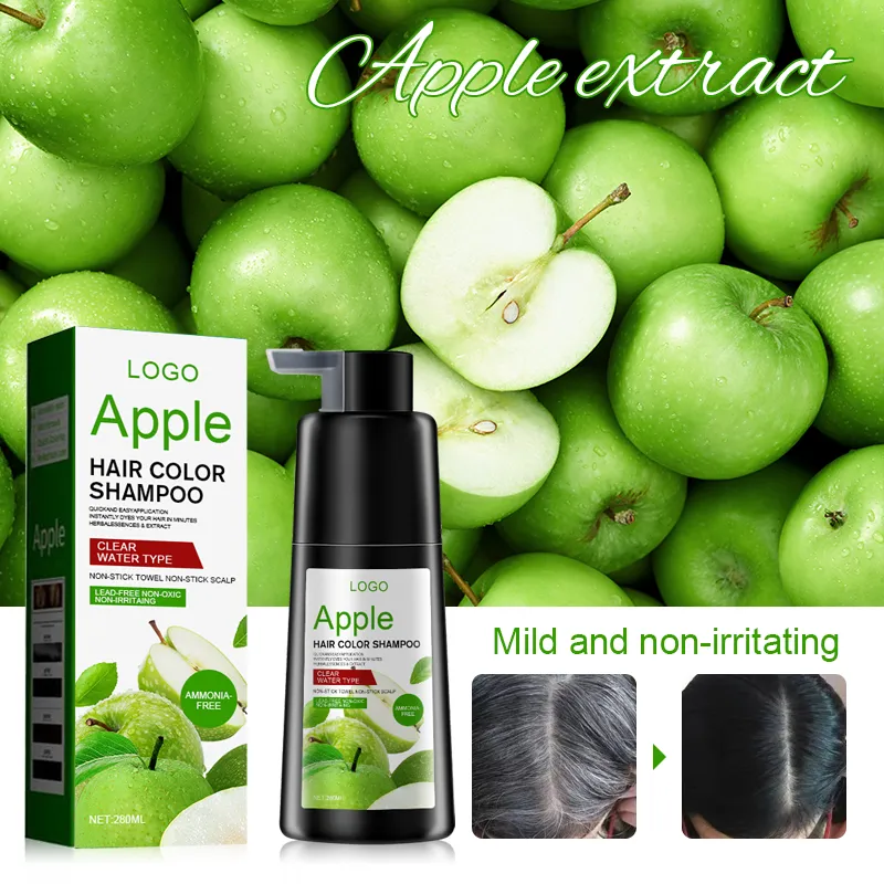 Sanrong OEM Apple Black Ammonia-Free Hair Color Cream – Natural Stain-Free Black Formula - Image 3