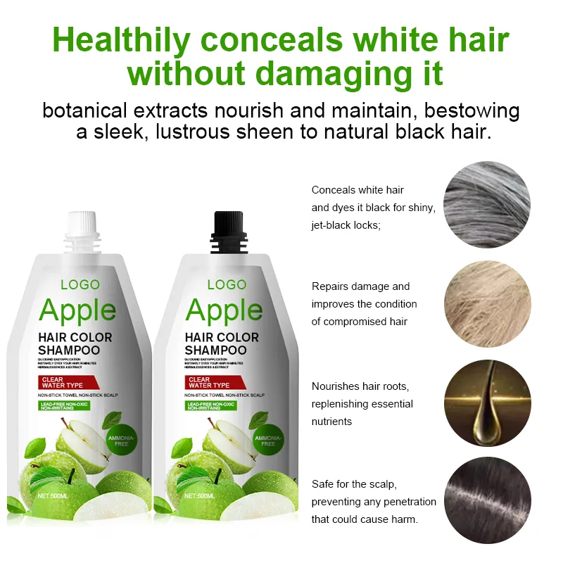 Manufacturer Black Brown Apple Extract Hair Color – Non-Irritating, Fragrant, Long-Lasting Formula - Image 3