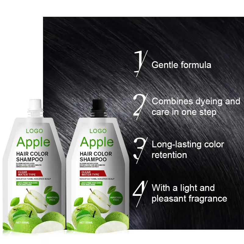 Manufacturer Black Brown Apple Extract Hair Color – Non-Irritating, Fragrant, Long-Lasting Formula - Image 4