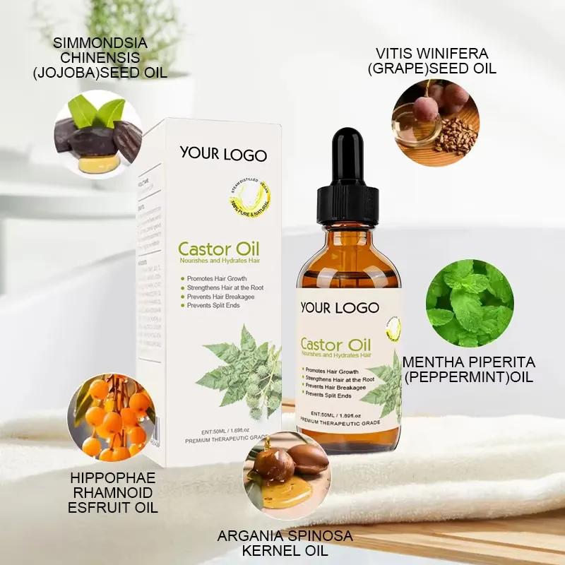 Private Label Peppermint Keratin Collagen Hair Regrowth Oil – Argan & Tea Tree Scalp Treatment - Image 2