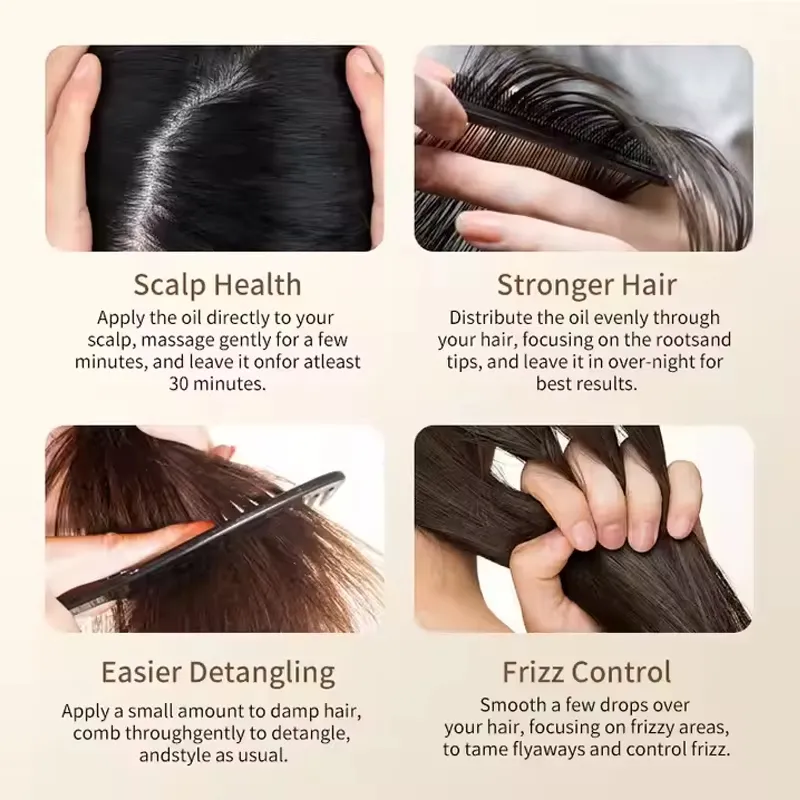 Private Label Peppermint Keratin Collagen Hair Regrowth Oil – Argan & Tea Tree Scalp Treatment - Image 6