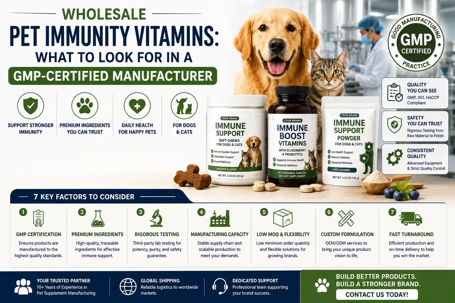 Wholesale Pet Immunity Vitamins: What to Look for in a GMP-Certified Manufacturer