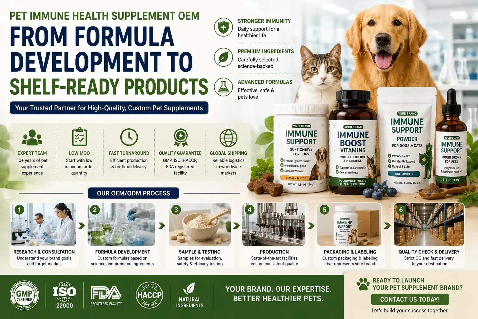 Pet Immune Health Supplement OEM: From Formula Development to Shelf-Ready Products
