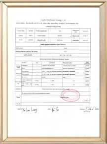 COA — Certificate of Analysis at C-Beauty Industry cosmetics manufacturer