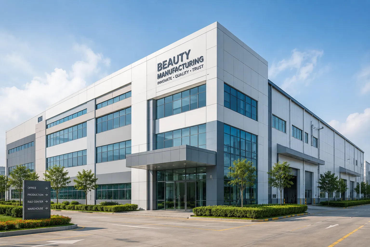 C-Beauty Industry OEM/ODM cosmetics manufacturing facility and team
